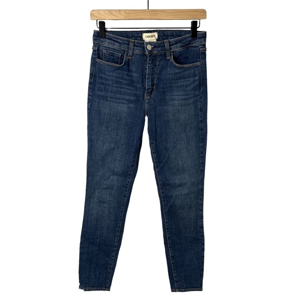 L’AGENCE Margot High Rise Skinny Jeans New Vintage Size 27 Stretch Denim Ankle - Picture 3 of 8